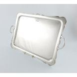 A silver two-handled tray, by H. Atkins, Sheffield 1922, shaped square form, moulded border,