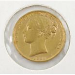 Victoria, Gold Sovereign, 1880 M, shield reverse (Marsh 61, R2; KM 6; Fr. 12; S. 3854). Very fine