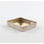 A George III silver cheese dish, by John Scofield, London 1796, rectangular form, engraved with a