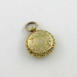 A George III silver-gilt vinaigrette, by Samuel Pemberton, Birmingham 1818, circular pocket watch