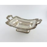 A George III old Sheffield plated basket, unmarked circa 1810-15, rectangular form, foliate and