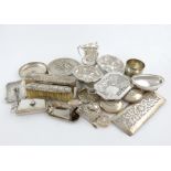 A mixed lot of silver items, various makers and dates, comprising: a tyg mug, by Atkin Brothers,