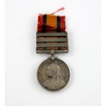 Boer War, Queen's South Africa medal, 1899-1902, 3 clasps, CC, Traans, Witt, eng. slanting caps (