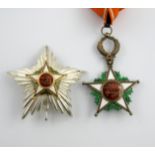 Morocco, Order of Ouissam Alaouite Cherifien, Commander's Breast Star and badge, silver and