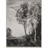 Jean Baptiste Camille Corot (French 1796-1875) Souvenir D~Italie Etching 29.5 x 22cm; 11½ x 8½in ++A