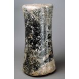 A Bactrian marble column idol 2nd - 3rd century BC with a central grooved band, 32.5cm high.