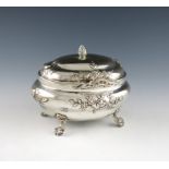 An 18th century German silver sugar box, by Johann Baltasar Meyer, Braunschweig (Brunswick), circa