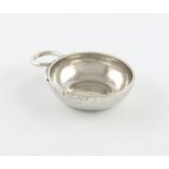 A French provincial silver wine taster, marks unidentified, probably late 18th century, plain