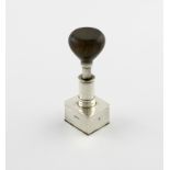 An Edwardian silver Lantz Patent stamp dispenser, by William Hornby, London 1902, rectangular