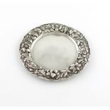 An American silver dish, by Tiffany and Co, Charles Cook period, 1902-7, circular form, pierced