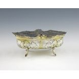 An 18th century German silver-gilt double salt cellar / spice box, maker's mark of C.L, Augsburg,