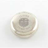 Lloyd's of London interest, a late-Victorian silver 'squeeze-action' tobacco box, by Horton and