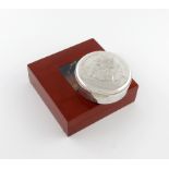 Horatio Nelson interest, a modern silver box, by Richard Jarvis, London 2005, circular form, the