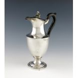 A late 18th century Austro-Hungarian silver ewer, maker's mark possibly IHK, probably 1792, plain