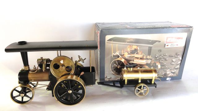 A boxed Wilesco model steam roller traction engine with working components, made in West Germany, - Image 2 of 2