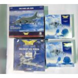 A selection of die cast aviation models by Corgi to include two models of Harrior GR 3 XZ997