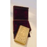 A carved ivory, brass and leather bound copy of The book of Common Prayer, published 1864 with outer