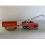 A Corgi Major Toys Chipperfields Circus International 6 x 6 truck with pivoting crane and hand