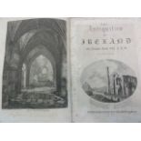 A collection of 18th century travel books, The Antiquities of Ireland by Francis Crole, 2 volumes