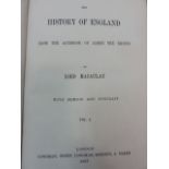 Macaulay's Essays, volumes 1-3, 2 volumes of his Miscellaneous Writings, a further volume of his