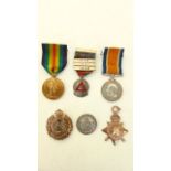 14-18 War medal, Victory Medal, 1914 Star, all named 6888 A.2. Cpt T White Royal Engineers, together