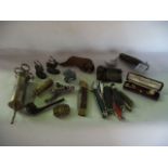 A small miscellaneous collection to include a vintage syringe marked S Maw Son & Sons Ltd, London,