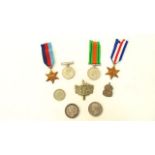 39-45 war medal, Defence medal, France & Germany Star with original packaging D C Tocknell, 2