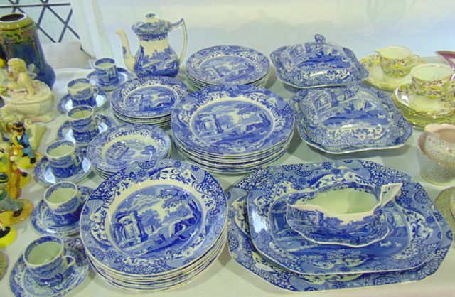 An extensive collection of Copeland Spode Italian pattern blue and white printed dinner wares