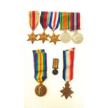 Victory Medal and 1914-15 Star, 805 A Cpl J C Watford RA together with 39-45 Defence, 39-45 France &