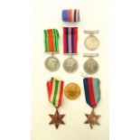Four 39-45 War medals, 39-45 Italy Star