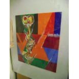 A 20th century coloured gouache abstract study indistinctly signed bottom right Riotling (?) Jan 67,