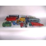 A small selection of vintage die cast model vehicles to include a Corgi Bedford lorry with