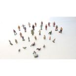 A collection of approximately thirty vintage painted lead figures, all farm related, to include