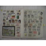 A stock book of mint GB and Commonwealth stamps - gutter pairs, mini sheets, blocks, also Liberia