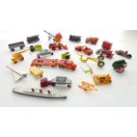 A selection of vintage die cast model vehicles, mostly industrial to include a Matchbox Series