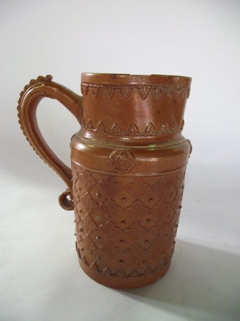 A miscellaneous collection to include an antique glazed stoneware jug with scrolling handle and - Image 3 of 3