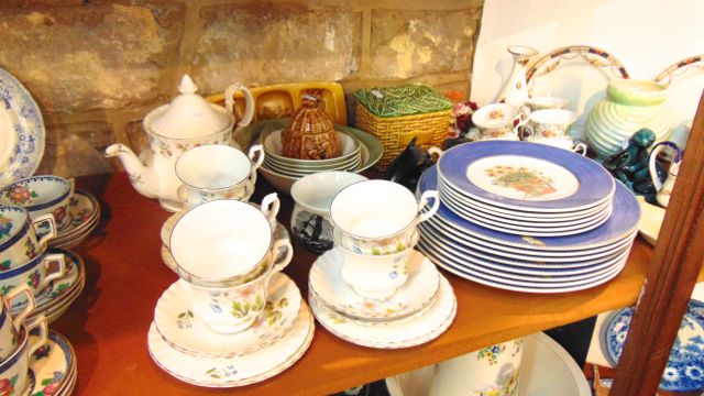 A collection of ceramics including Richmond Wild Anemone pattern tea wares comprising six cups,