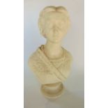 A 19th century Copeland ware bust of Princess Alexandra the Princess of Wales with impressed marks