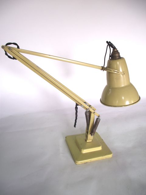 A 20th century angle poise desk lamp stamped Made in England by Herbert Terry & Sons Limited,