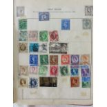 An album containing a collection of English stamps from Victorian through to mid-1970s together with