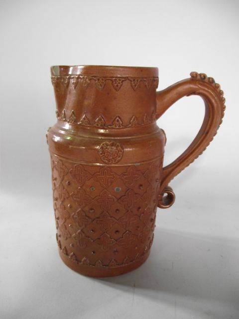 A miscellaneous collection to include an antique glazed stoneware jug with scrolling handle and - Image 2 of 3