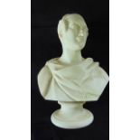 A 19th century W H Kerr & Co of Worcester Parian bust of Prince Albert the Prince Consort with