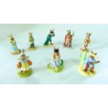 A collection of eight limited edition Royal Doulton Bunnykins figures - Dutch DB274, Mexican