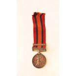 A Queen's South Africa medal (3rd type) with Transvaal and South Africa 1901 clasp named 2145 Pte.