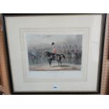 An unusual late 19th century gouache study of a soldier of the 17th Lancers Regiment, with