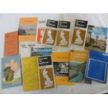 A quantity of old Ordnance Survey maps, various editions, travel guides, tour guides, etc