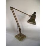 A 20th century angle poise desk lamp, stamped Angle Poise, with mottled finish