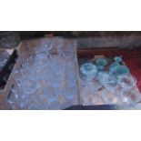 A large quantity (2 boxes) containing a quantity of clear cut and other drinking glasses, a quantity