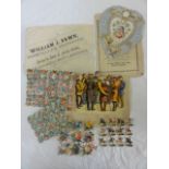 A good collection of unused Victorian lithograph scraps, many still in their original envelopes when