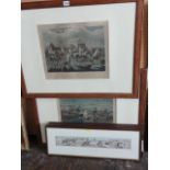 A pair of 19th century coloured engravings after Henry Alken - The First Steeple Chace on Record -